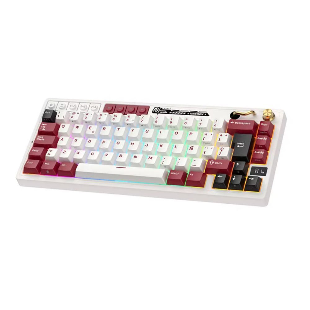 Royal Kludge - Teclado M65 Wireless 65% Famicom Switch Cream